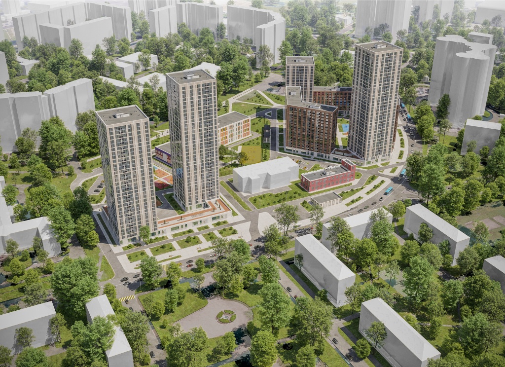 На ул. Москворечье, вл. 12 планируется возвести порядка 168 тыс. кв. метров жилья, здание образовательной организации на 450 мест и коммунальные объекты